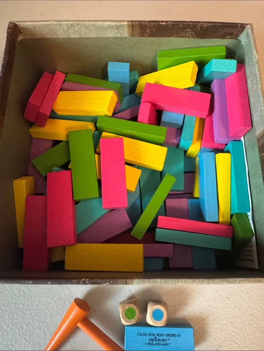 Creatology Colorful Wooden Building Blocks Set for Kids - Multicolor